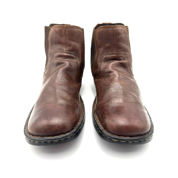 BORN Mens 13 Brown Leather Hemlock Pull On Ankle Boots Dress Shoes Padded Insole main image 9